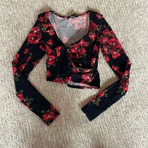Forever 21 Floral Crop Top Like New S